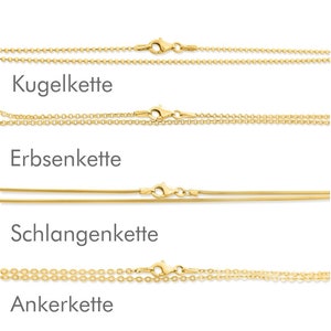 Schutzengel Kette Gold, Namenskette Engel, Taufe, Einschulung, Kommunion, Konfirmation, Herz vergoldet Bild 6