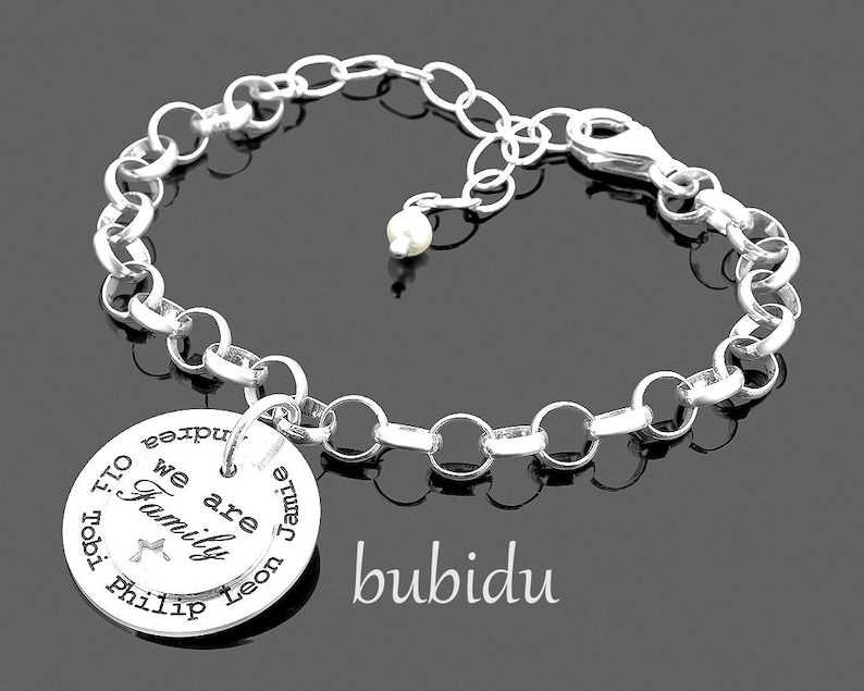 Armband Mit Gravur, Familien Armband, Geschenk Bild 1