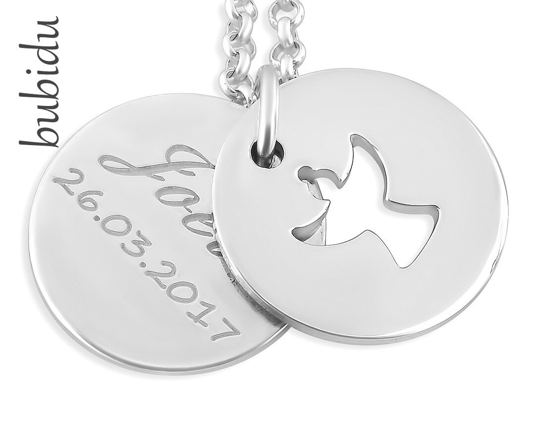 Christening Necklace Boysbaptism Jewelry Boysname Chain Etsy UK