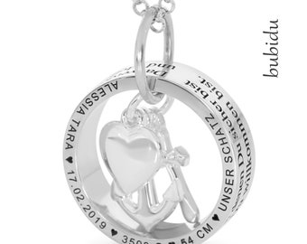 Pendentif Croix Ancre Cœur En Argent 925 – Symbole Foi, Espoir, Amour
