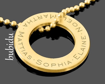 Kette Gravur Namenskette Gold Valentinstag Damenschmuck personalisierter Anhänger Ring Namen Daten Erinnerung Geschenk Silberanhänger
