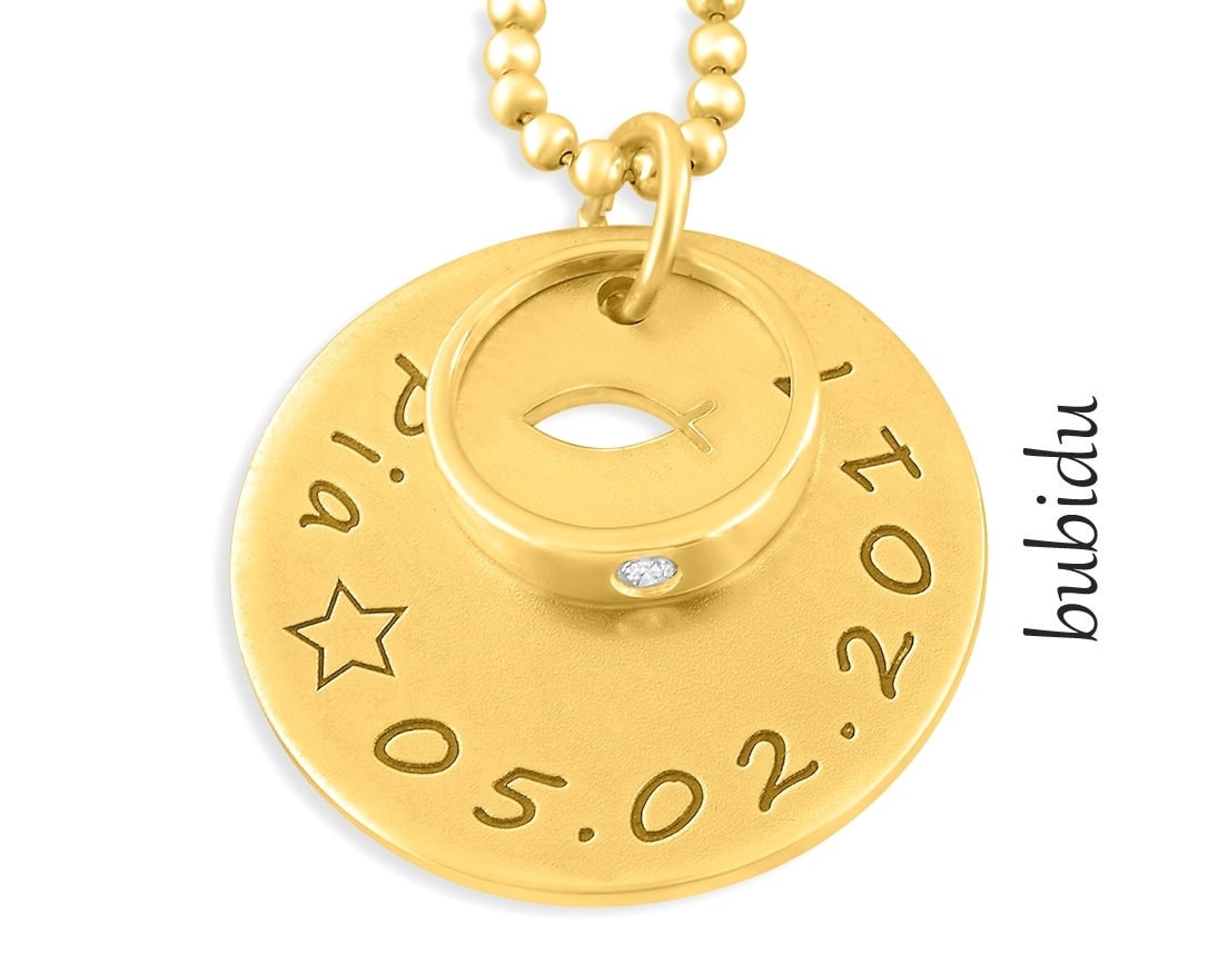 Baptism Jewelry With Baptism Ring Gold, Baptism Necklace With Name - Etsy