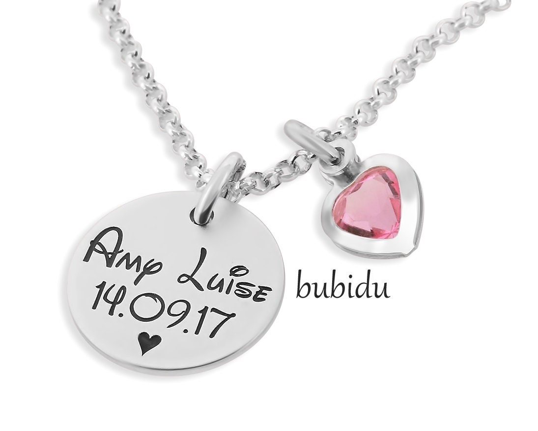 Kinderkette Silber Gravur Mädchen Kette Namen Silberkette Etsy