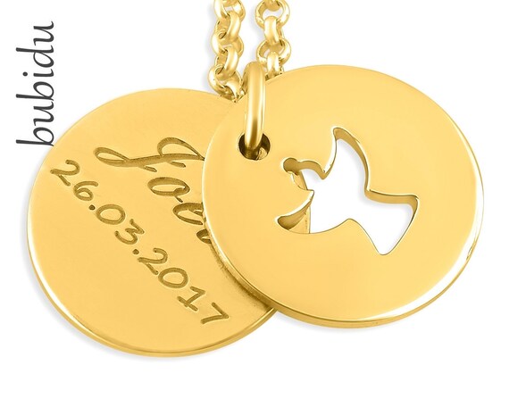 Bijoux Au Bapteme Bapteme Bebe De Collier Collier Nom Or Etsy France