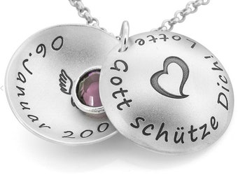 Sterling Silber Schmuck Namensschmuck Kinderschmuck Gravur Geschenk Einschulung Namenskette Schulanfang Kinderkette mit Namen Glücksbringer