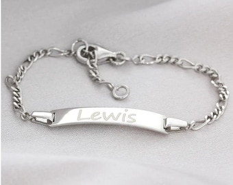 Baptism Bracelet Engraving - Baptism Bracelet ID Name Bracelet Silver - Children's Jewelry Gift Birth Baby Gift Baby Bracelet Personalized