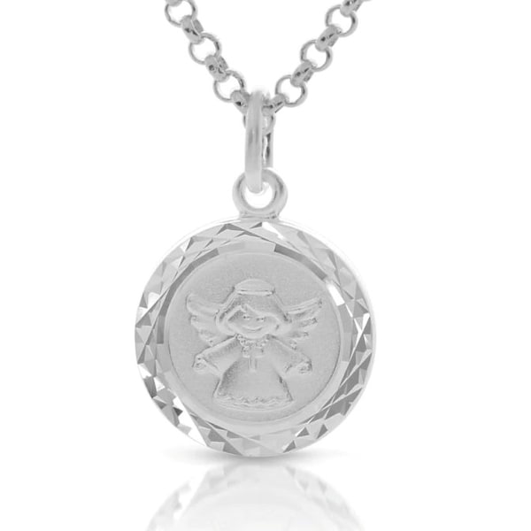 Chaîne de baptême ange gardien bijoux baptême pour enfants en argent sterling 925 nom gravur en argent bijoux ange photo cadeau fille garçon