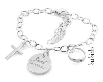 Baptism bracelet engraving, baptism bracelet christening ring, silver