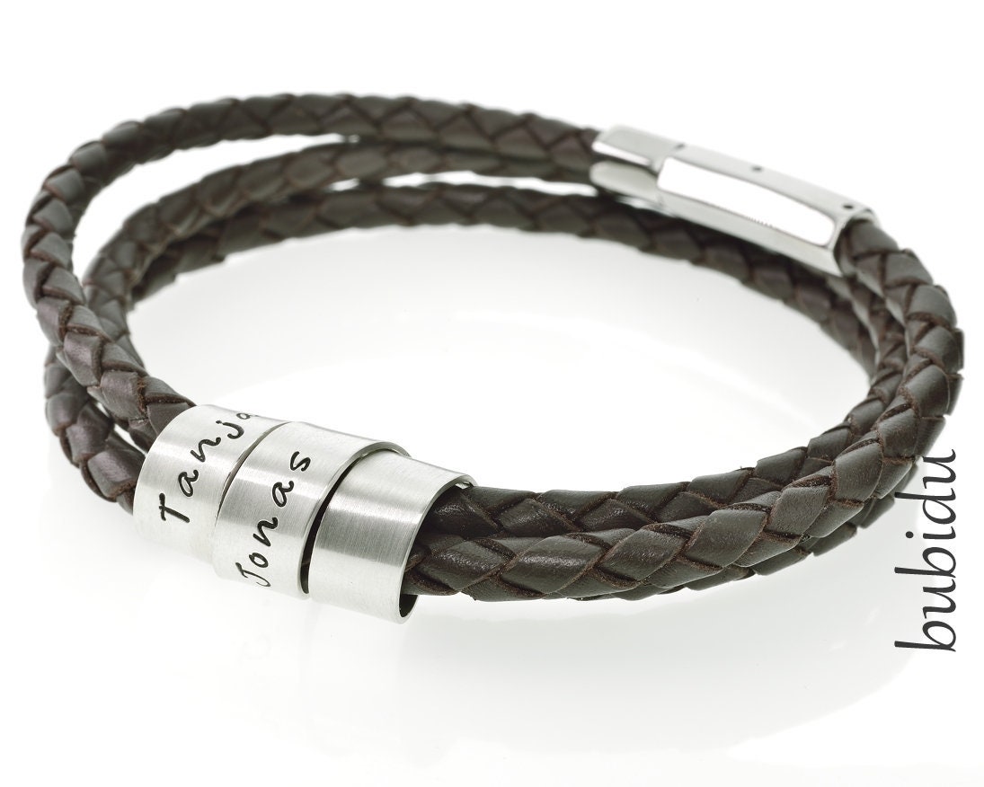 Men's Personalised Square Leather Engraved Bracelet, Men's Custom  Jewellery, Men's Personalized Gift, Men's Engraved Bracelet, Husband Gift -  Etsy | Bracelets for men, Engraved bracelet, Mens accessories bracelet