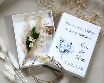 Money gift for wedding personalized dried flowers gift box box for money wrapping special gift idea for the bride and groom