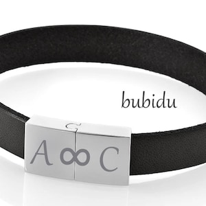 Leather Bracelet For Men, Men&#39;s Bracelet Black