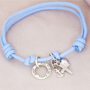 Bracelet prénom baptême coeur croix ancre baptême bracelet enfant gravure communion bracelet de confirmation bijoux enfant bracelet bébé personnalisé nom image 1