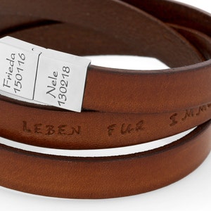 Leather bracelet men engraving brown name bracelet man men's bracelet personalized text gift dad men's bracelet name jewelry leather BUBIDU image 4