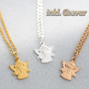 Guardian angel chain children's baptism jewelry 925 sterling silver baptism chain with name silver engraving jewelry angel praying gift