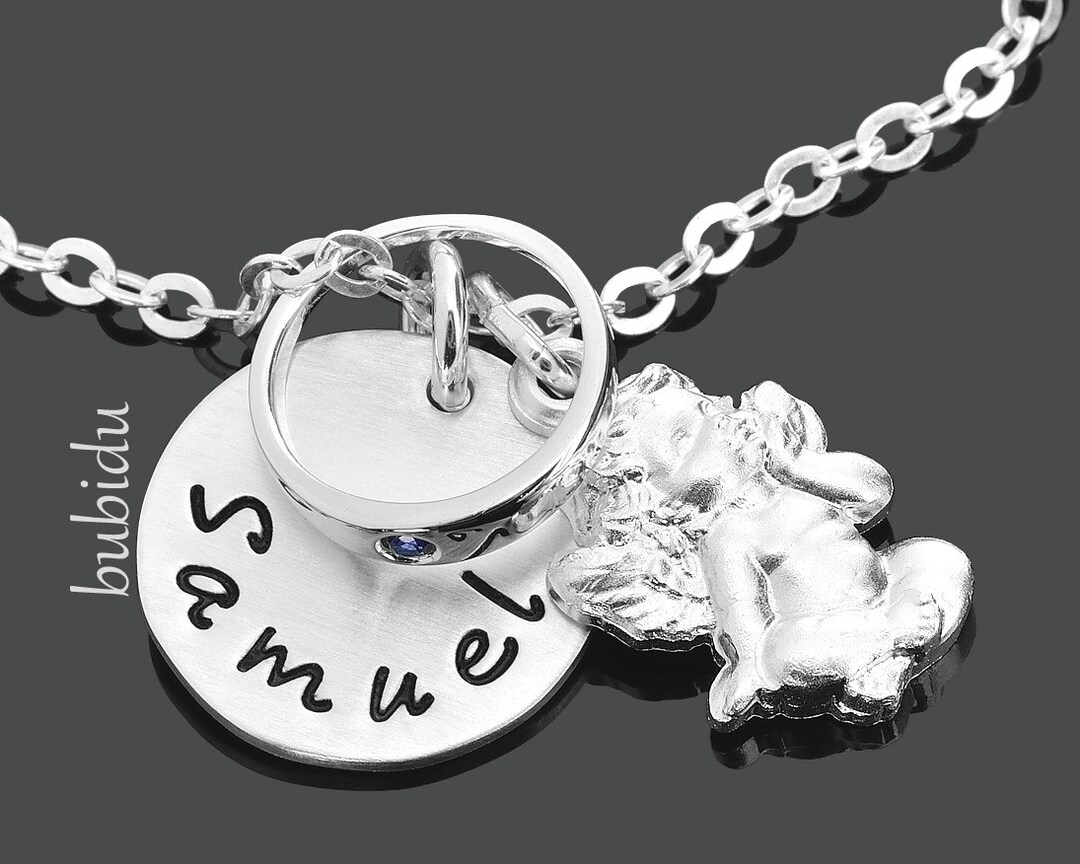 Baptism Necklace With Engraving Baptism Jewelry Angel Baptism Ring