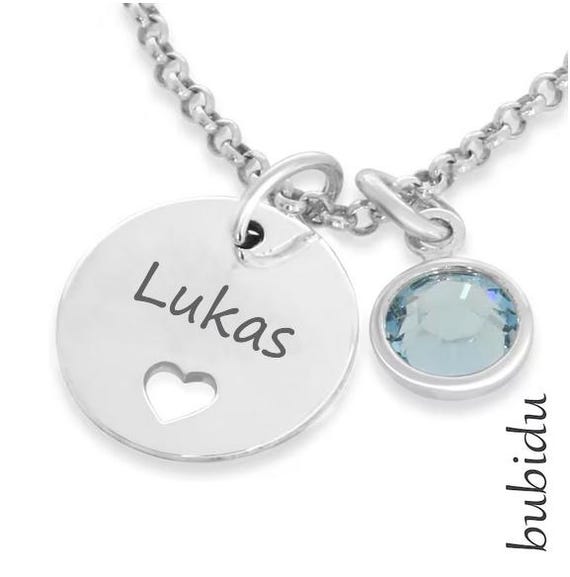 Collana Personalizzata In Argento 925 Per Bambini – Nome A Laser – Regalo Compleanno/Natale – Sehisha