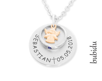 Bijou Baptême Dieu Protège Chaîne De Baptême Ange Gardien Xaana - Argent Sterling 925 Rhodié Avec Pendentif 'Dieu Vous Protège' - 36/38 Cm Chaine Argent Enfant Garcon Bijou Baptême Dieu Protège Chaîne De Baptême Ange Gardien Xaana - Argent Sterling 925 Rhodié Avec Pendentif 'Dieu Vous Protège' - 36/38 Cm Chaine Argent Enfant Garcon