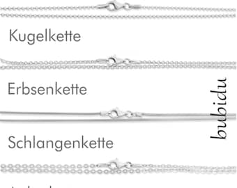 Silberkette 925 Sterling Silber Kugelkette Ankerkette Erbsenkette Schlangenkette Damen Kinder Schmuck Kette silber Halsketten Frau