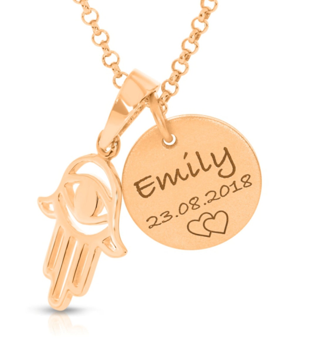 Name Necklace Rose Gold Plated Name Necklace Women Etsy Ireland