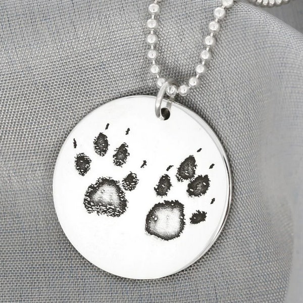 Abdruck Kette Namenskette individueller Gravur Schmuck Baby Fußabdrücke Halskette Gravur Baby Hand Paw Print Kinderzeichung