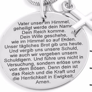 Taufschmuck Vater Unser Taufkette Silber Kreuz Bild 3