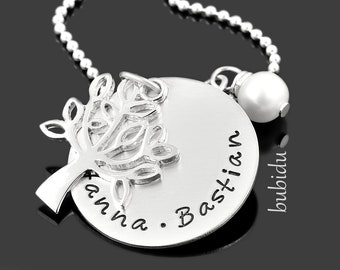 Jewelry with engraving, necklace silver, necklace name, family necklace personalized, gift mom grandma
