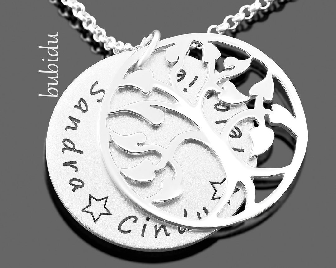 Jewelry With Engraving Necklace With Name of the Family Etsy