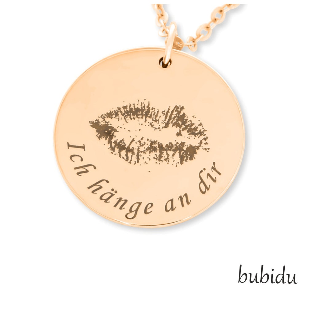 Necklace Own Drawing Engraving Rose Gold Plated Name Necklace With