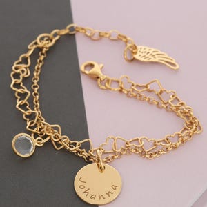 Bracelet gold-plated baptism engraving children&#39;s bracelet 925 silver rose gold communion wings baptism bracelet girl name personalized baptism jewelry gold