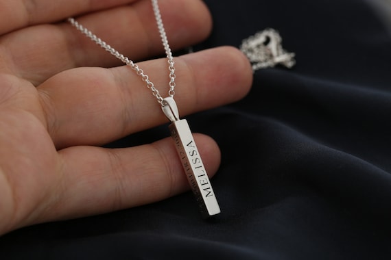 Personalisiertes Herz-Anhänger Halskette Aus Silber 925 – Mit Gravur Für Namen, Datum Oder Spruch