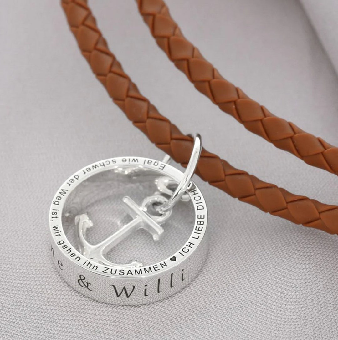 Men's Chain Engraving Ring With Individual Engraving Men's Chain Text ...