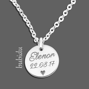 Dainty Name Necklace, Engraved Necklace, Mother Necklace image 3