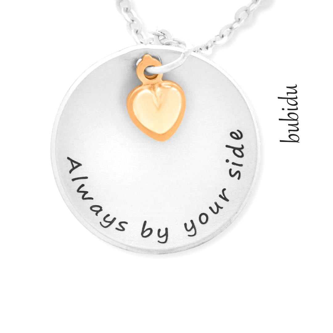 CHAIN ENGRAVING HEART Name Jewelry Chain With Desired Text 925 Sterling ...