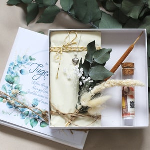 Scatola regalo idea regalo consacrazione gioventù collana cuore regalo soldi fiori secchi regalo speciale incisione ragazza cresima comunione