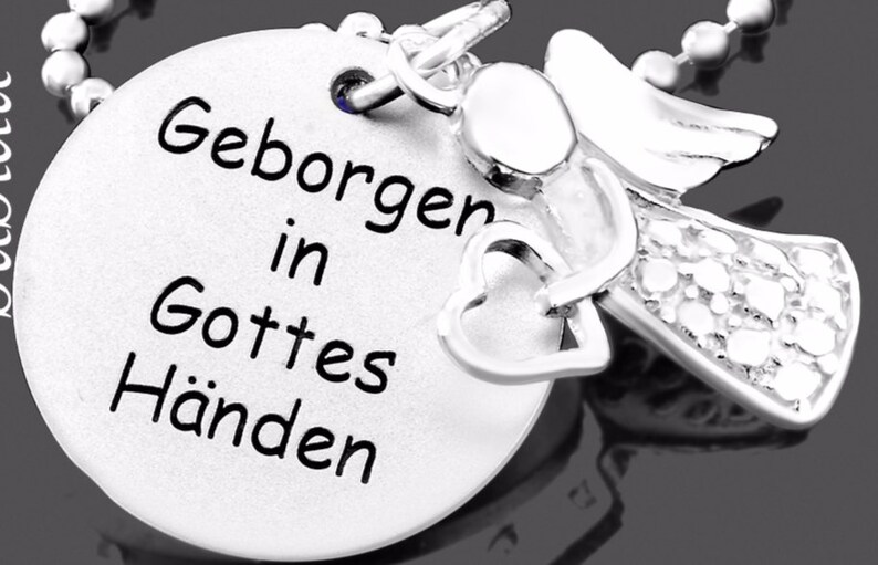 Engelenketting zilveren doopsieraden graveren, engelenhanger gepersonaliseerd met tekstnaamgegevens, speciaal geheugenaandenken afbeelding 3