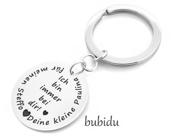 Keychain engraving gift dad pendant men's name child men's jewelry name pendant man family charm gift idea friend father
