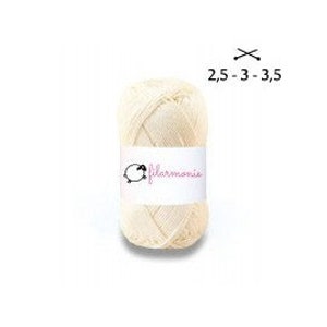 Mercerized cotton yarn - ecru - 50g ball