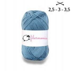50g skein - blue - Mercerized cotton thread