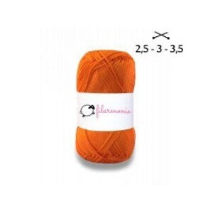 Mercerized cotton thread - pumpkin - ball 50g