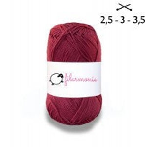 Yarn from Mercerized cotton - raspberry - ball 50g