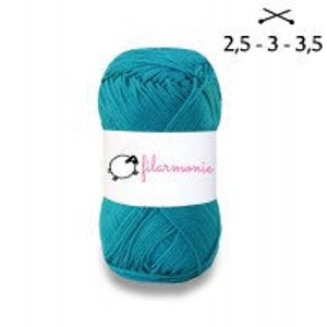 Blue cotton thread Mercerized - from the South Seas - ball 50g