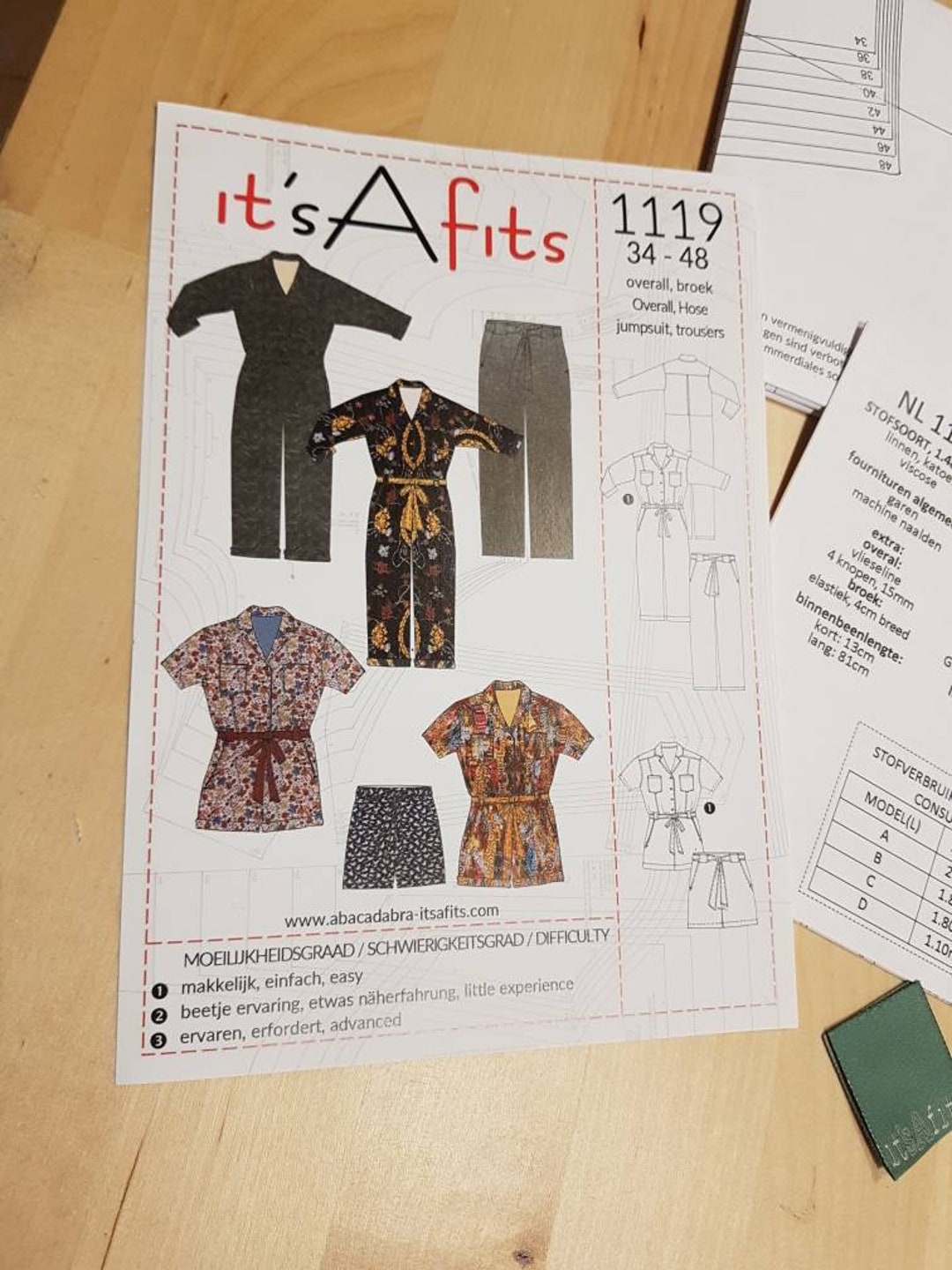 Overall, Trousers, Jumpsuit, Roper, Shorts, 6 Variants, Paper Cut