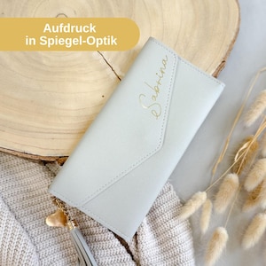 Personalisierte Geldbörse mit dem Namen geschwungen | Geldbeutel als Geschenk | Geschenkidee für Freundin oder Schwester | Portemonnaie