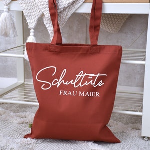 Organic cotton bag “school bag” | Gift idea for teacher with name