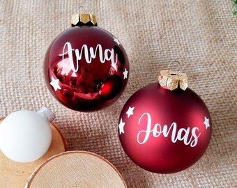 9 Christbaumkugeln Glas mundgeblasen befüllbar