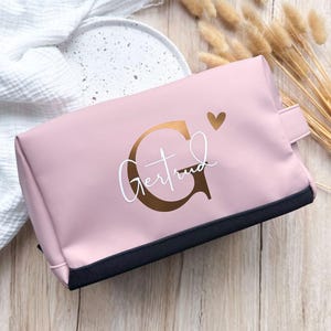 großer Kulturbeutel personalisiert mit dem Namen | Kosmetiktasche zum Geburtstag | Geschenk | Kulturtasche Mama Oma Schwester Freundin