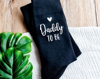 Männer Socken "Daddy to Be" | Schwangerschaftsverkündung | schwarze Strümpfe | Du wirst Papa - wir werden Eltern | Endlich Schwanger