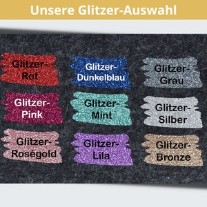 personalisierte Tasche aus Filz Ärztin mit Herz und Namen Glitzer Dankeschön Bild 5