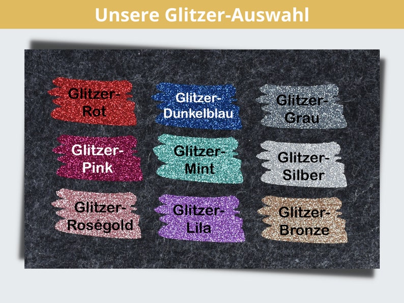 personalisierte Tasche aus Filz Ärztin mit Herz und Namen Glitzer Dankeschön Bild 5