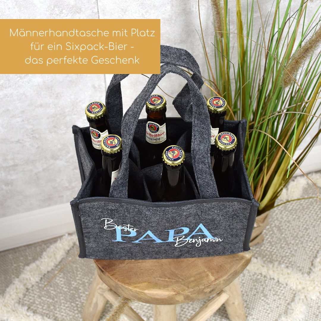 KEZKALS Bier Handtasche Für Männer - Mit Flaschenöffner Für 6 Flaschen